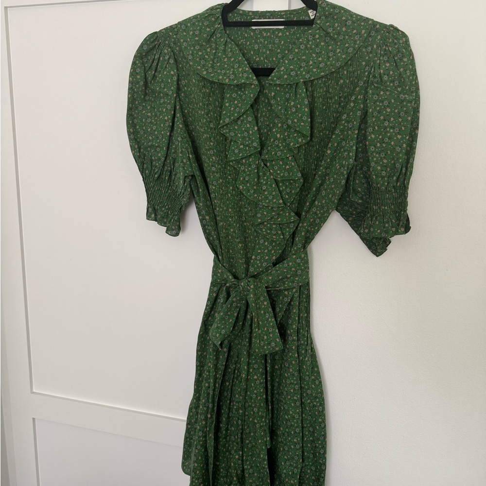 DOEN Green Ditsy Floral Dress